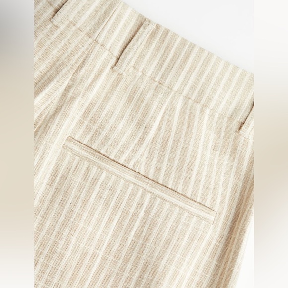H&M suit set / striped raw hem linen suit set / blazer & trousers / size S - Picture 10 of 10
